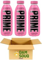Bol.com Damsouq® PRIME Hydration Drink Multipak Strawberry Watermelon Fles (3x500ML) (STATIEGELD FLES) aanbieding