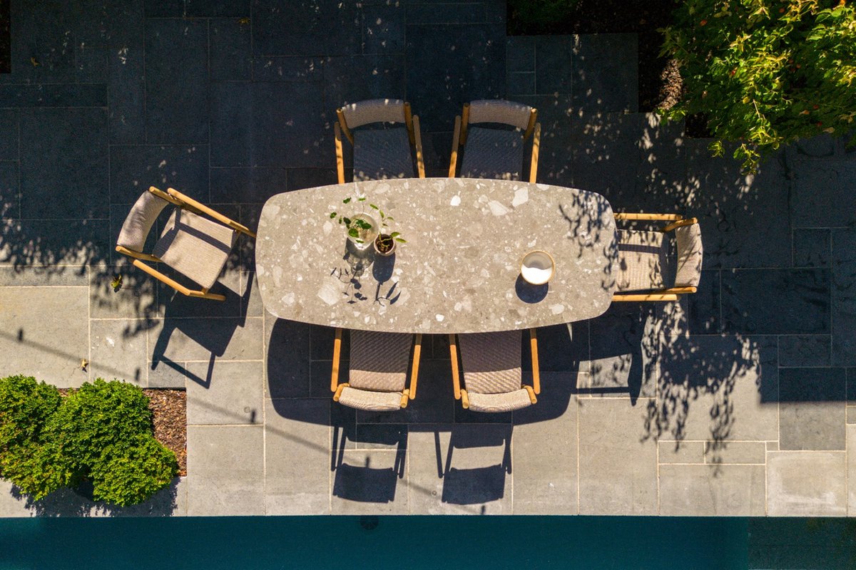 4 Seasons Outdoor Levi chaise de jardin empilable dining - teck
