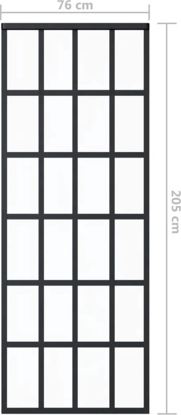 Porte coulissante kit de quincaillerie noir 90x205 cm verre ESG | Leroy