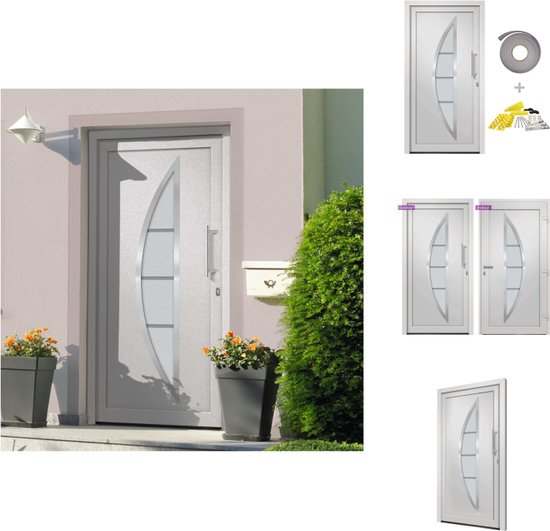 vidaXL Voordeur - PVC deurframe - 98 x 200 cm - Wit - Deurhor