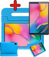 Kinderhoes Geschikt voor Samsung Galaxy Tab A 10.1 2019 Hoes Kinder Hoesje Kids Case Cover Kidsproof Met Screenprotector - Hoesje Geschikt voor Samsung Tab A 10.1 2019 Hoesje Kinder Hoes - Blauw