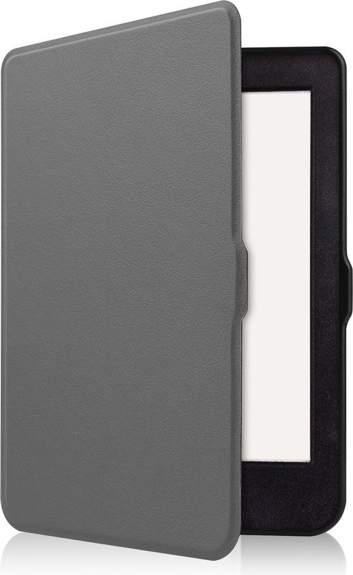 Hoesje Geschikt voor Kobo Nia Hoes Book Case - Hoes Geschikt voor Kobo Nia Hoesje Book Cover Met Screenprotector - Grijs van Hoesje  — afbeelding 3
