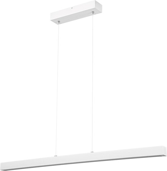 LED Hanglamp - Wit - 3K - Massief Essenhout - 100 cm - Verstelbaar - Industrieel - Plafondlampen - Woonkamer - Eetkamer