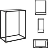 vidaXL Wandtafel Transparant Gehard Glas 60 x 35 x 75 cm - Stabiel en Stevig - Tafel