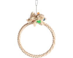 Flamingo Adimo - Parkietenspeelgoed Vogel - Kooihanger Touw Ring Adimo Dia:23cm Touw:2cm - 1st - 135836 - 1st