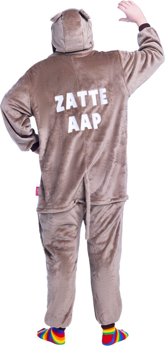 Apen onesie - dieren onesie - verkleedkleding - carnavalskleding - Carnaval kostuum - dames - heren – volwassenen – Zatte aap - maat XL/XXL