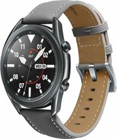 By Qubix 20mm - Premium Leather bandje - Grijs - Geschikt voor Huawei watch GT 2 (42mm) - Huawei watch GT 3 (42mm) - Huawei watch GT 3 Pro (43mm)