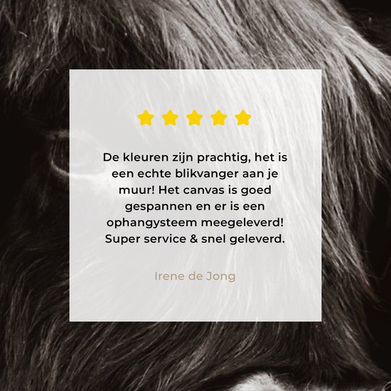 Décoration murale - Highlander écossais - Feuilles - Noir & Or - Peinture sur Toile - 120x90 cm