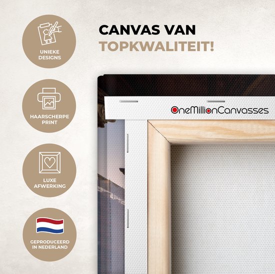 Tableau sur toile Italie - Place - Saint Marc - 50x50 cm - Décoration murale