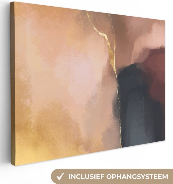 Tableau Peinture Abstrait - Peinture - Pastel - 160x120 cm - Décoration murale XXL