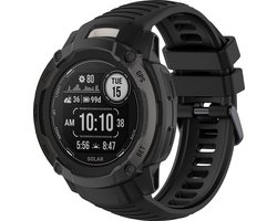Siliconen bandje - geschikt voor Garmin Instinct 2X (Solar) - zwart
