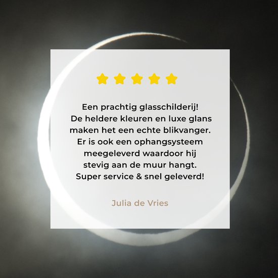 Peinture sur Verre - Eclipse Solaire Annulaire - 30x20 cm - Peintures sur Verre Peintures - Photo sur Glas