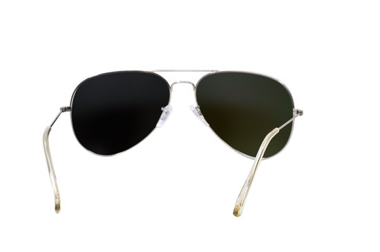 Hidzo Zonnebril Aviator Zilver - UV 400 - In brillenkoker van HI — afbeelding 3