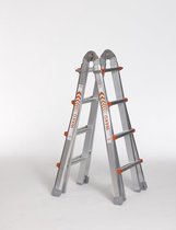Echelles Waku Echelle télescopique pliante - marches 4x4 - hauteur de travail 4,20m