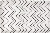 Home & Styling Vloerkleed Zigzag 120x180cm - Tapijt - Zwart / Wit