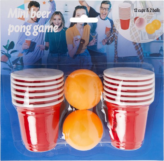Shot Pong - Gioco Da Bere Mini Beer Pong Con 22 Bicchierini E Catapulte