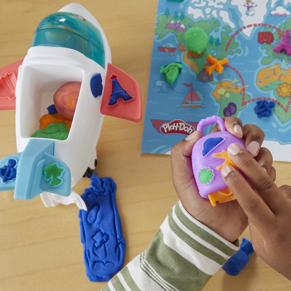 Play-Doh Airplane Explorer Starter Set - Boetseerklei - 4 Play-Doh potjes — afbeelding 3