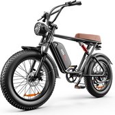 C91 Fatbike | Bruin met Zwarte velgen | E-bike | Fattire | Elektrische fiets | 250wat | 17.5ah |