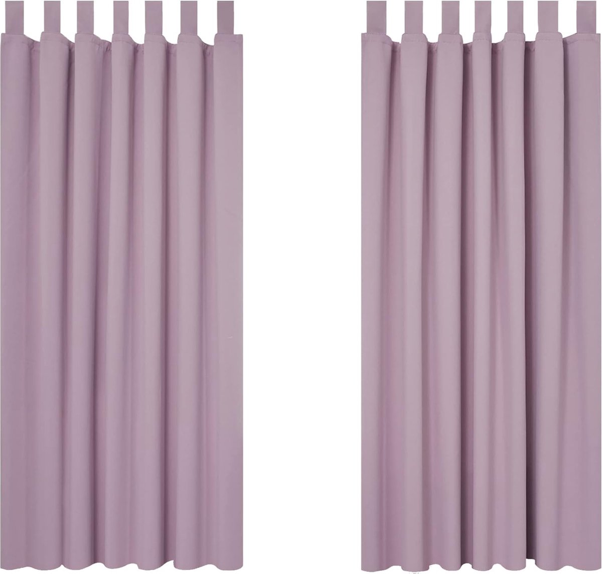 thermische gordijnen, isolerend, koudebescherming, ondoorzichtig, voor kinderen, slaapkamer, lichtroze, 132 x 160 cm, 2 stuks