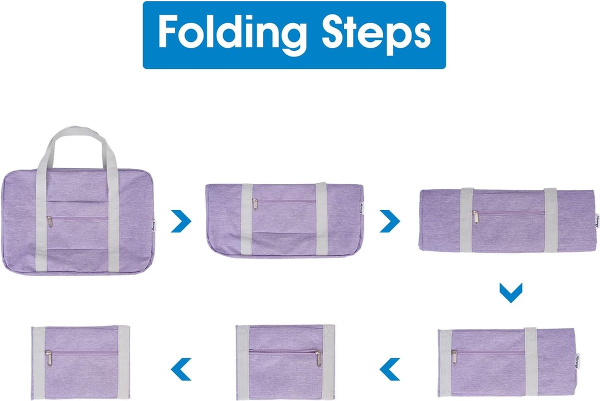 WEDO BAGTOGO Bagagetas, opvouwbare reistas (35 liter), waterafstotend en licht nylon, verstelbare draagriemen, waterdichte ritssluitingen, kofferband voor bevestiging aan trolley, blauw, blauw, Eén