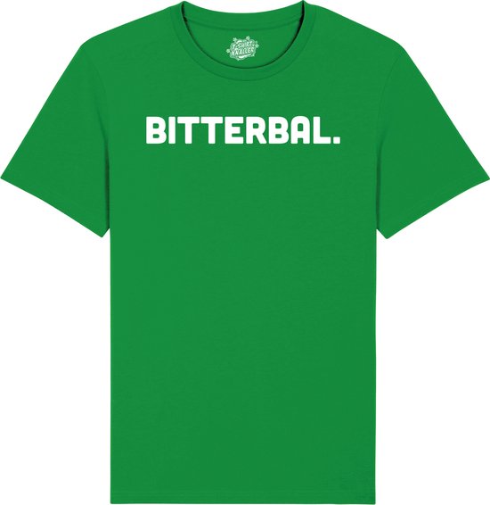 Bitterbal - Frituur Snack Cadeau -Grappige Eten En Snoep Spreuken Outfit - Dames / Heren / Unisex Kleding - Unisex T-Shirt - Kelly Groen - Maat XL