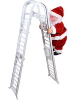 Père Noël Escaladeur électrique - Décoration De Noël Animée Avec Musique, Pour Sapin, Mur Ou Porte