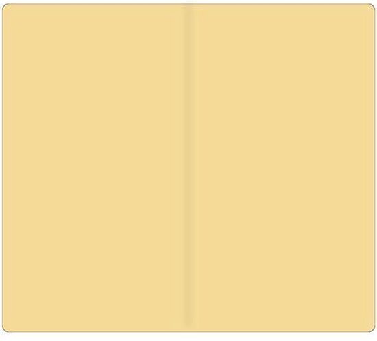Een effen crèmekleurige pagina van een notitieboek.