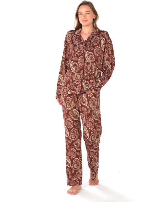 Feyza - Dames Pyjama Set, Lange Mouwen - L