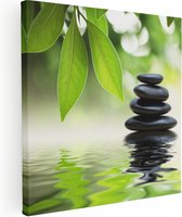 Artaza Peinture sur Toile Pierres Zen dans la Nature - Relax - 60x60 - Photo sur Toile - Impression sur Toile