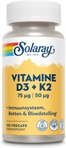 Solaray Vitamine D3&K2 120 Capsules