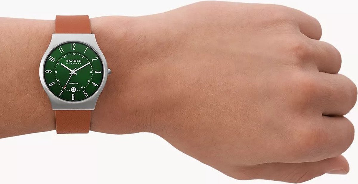 Skagen Sundby Titanium Horloge voor mannen, Quartz drie hand uurwerk