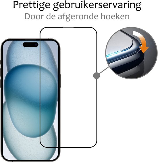 Protecteur d'écran en Glas Tempered Glass iPhone 15 Pro , couverture complète - 2 paquets