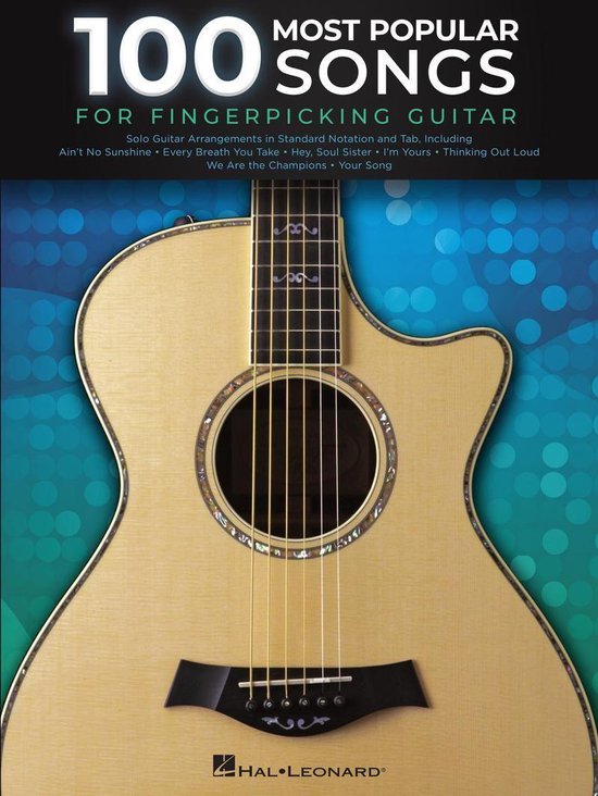 100 Most Popular Songs for Fingerpicking Guitar - cover