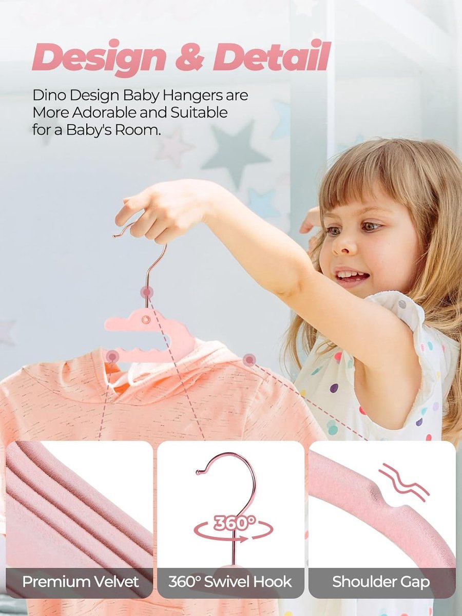 Pack of 30 Children s Clothes Hangers for Baby 29 cm Wide