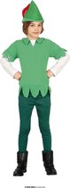Guirca - Robin Hood Kostuum - Listige Boogschutter Ralf - Jongen - Groen - 3 - 4 jaar - Carnavalskleding - Verkleedkleding