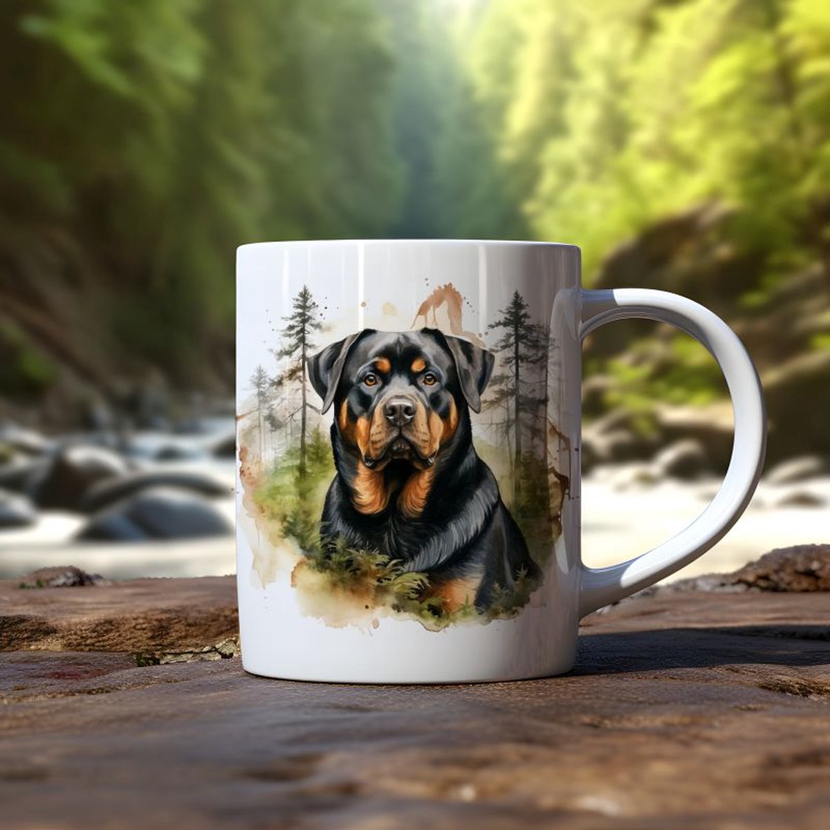 Mok Rottweiler Beker voor koffie of tas voor thee, cadeau voor dierenliefhebbers, moeder, vader, collega, vriend, vriendin, kantoor