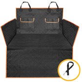 Couverture pour chien coffre de voiture - couverture de voiture pour chien - housse de protection - y compris sac de rangement et ceinture de voiture - Zwart/ Oranje