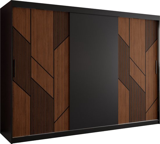 Armoire 2 Portes Coulissantes Blanche - 100 X 200 X 51 Cm, Tringle Et Étagère Réglable