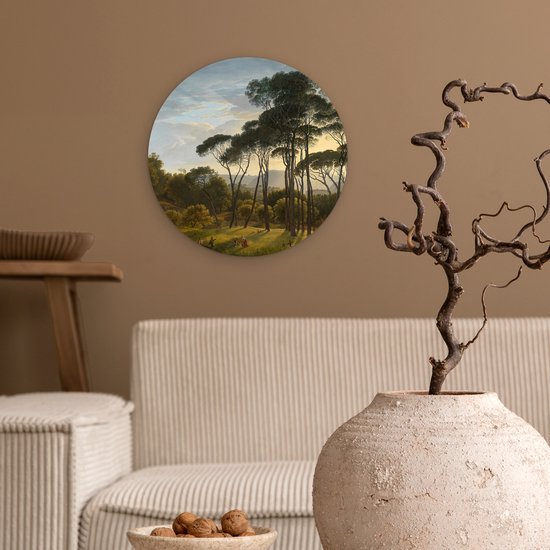 WallCircle - Cercle mural - Arbres - Vert - Art - Maîtres anciens - Peinture ronde - Cercle mural intérieur - Décoration murale ronde - Cercle Décoration murale - Salon - 30x30 cm - Tableaux ronds - Chambre - Décoration chambre - Cercles muraux