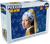 Puzzle Fille à la boucle d'oreille perle - Bleu de Delft - Vermeer - Fleurs - Peinture - Maîtres anciens - Puzzle - Puzzle 500 pièces