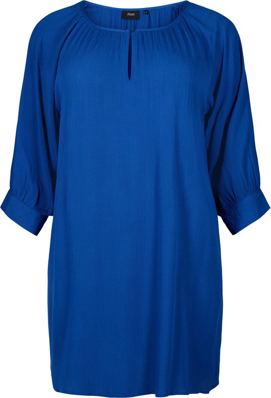 ZIZZI EROSE, 3/4, TUNIC Dames Tuniek - Blue - Maat M (46-48)