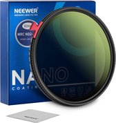 Neewer® - 82mm Variabel ND-filter ND2-ND400 met Verstelbare Draaiknop - Aanpasbaar Neutrale Dichtheid Camera Lensfilter (0.3-2.7, 1-9 Stops) - 30 Lagen Nano Gecoat/HD Optisch Glas/Waterbestendig/Krasbestendig/Ultra Dun