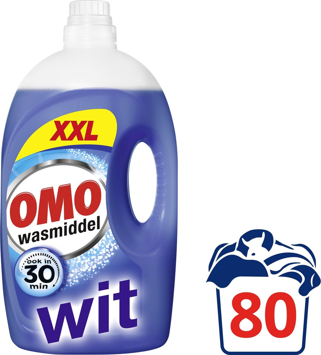 Omo Wit XXL Vloeibaar Wasmiddel - 80 wasbeurten - Voordeelfles | bol.com
