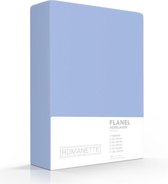 Romanette flanellen hoeslaken - Blauw - 1-persoons (80x200 cm)