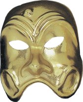 Carnival Toys Verkleedmasker Commedia Pvc Goud One-size