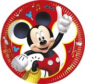 PROCOS - 8 kartonnen Mickey Mouse feest borden - Decoratie > Borden