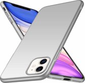 Ultra thin case geschikt voor Apple iPhone 11 - zilver + glazen screen protector