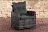 Clp Fisolo Tuinstoel - 1,25 mm Poly-rotan - Grijs gemeleerd Antraciet
