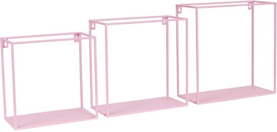 Kidsdepot wall box 3-set pink wall box 3-set pink
