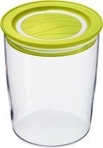 Container met deksel voor het bewaren van bulkproducten Cristallo 700ml transparant/groen